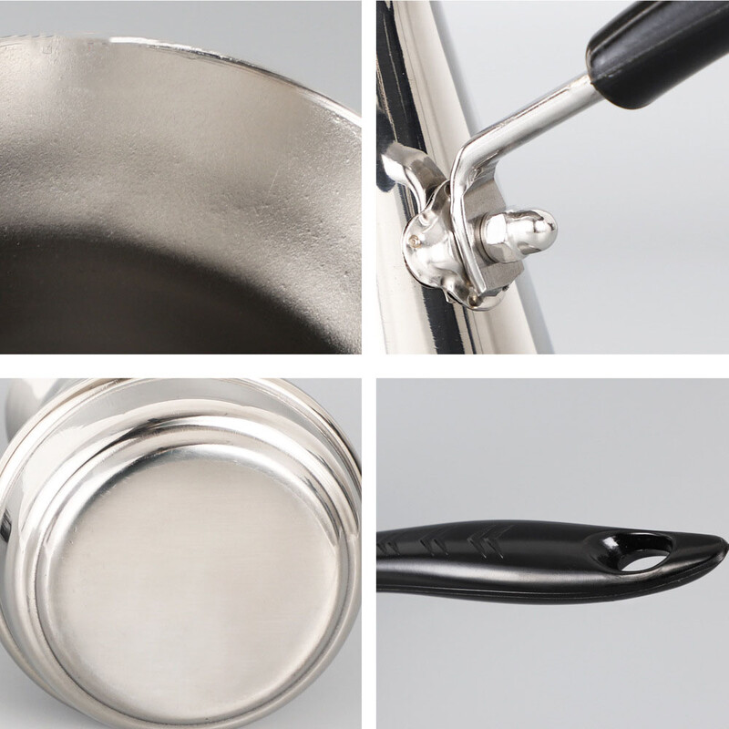 Ilga rankena nerūdijančio plieno „Moka“ puodas europietiškas kavos virdulys sviesto lydymo puodas Kavos reikmenys Turkijos kavos puodai Virtuvės įrankiai