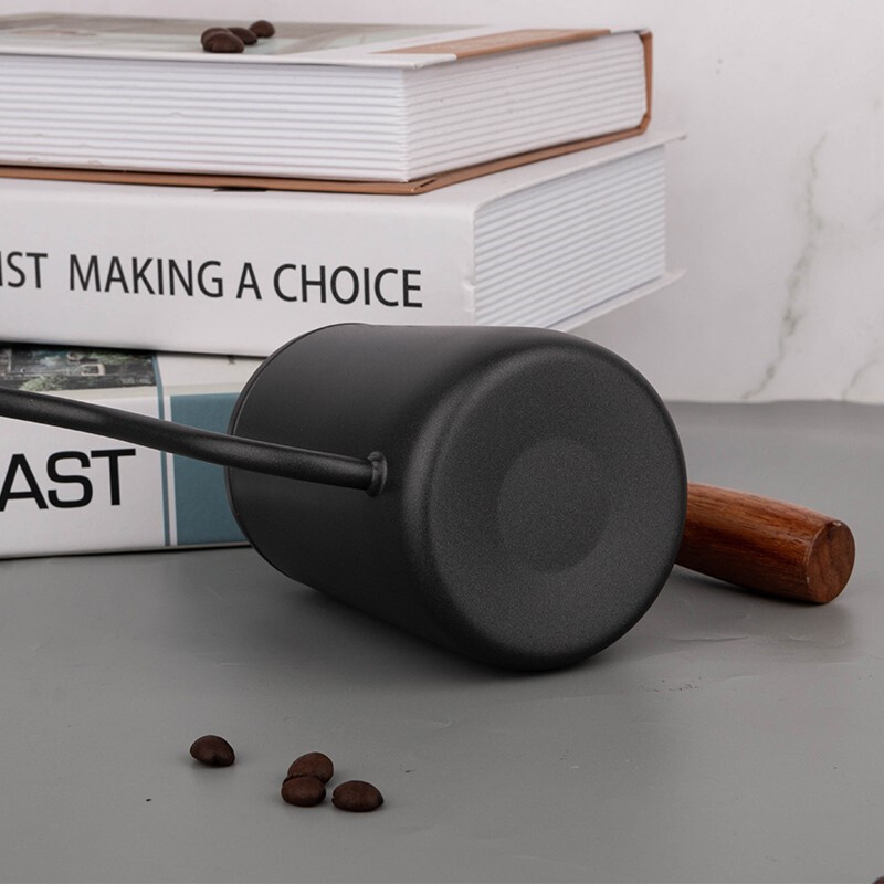 Tilguti veekeetja 600 ml kohvi-teekann roostevabast terasest nakkumatu hanekelaga veekeetja puidust käepidemega kohvikann