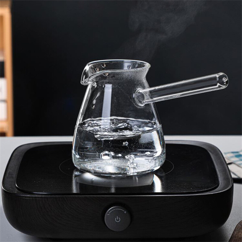 Kuumuskindel kohvikannu klaas Türgi soojendaja teekeetja Kann Või Pliit veekeetja Boiler käepide Araabia sulatuspann