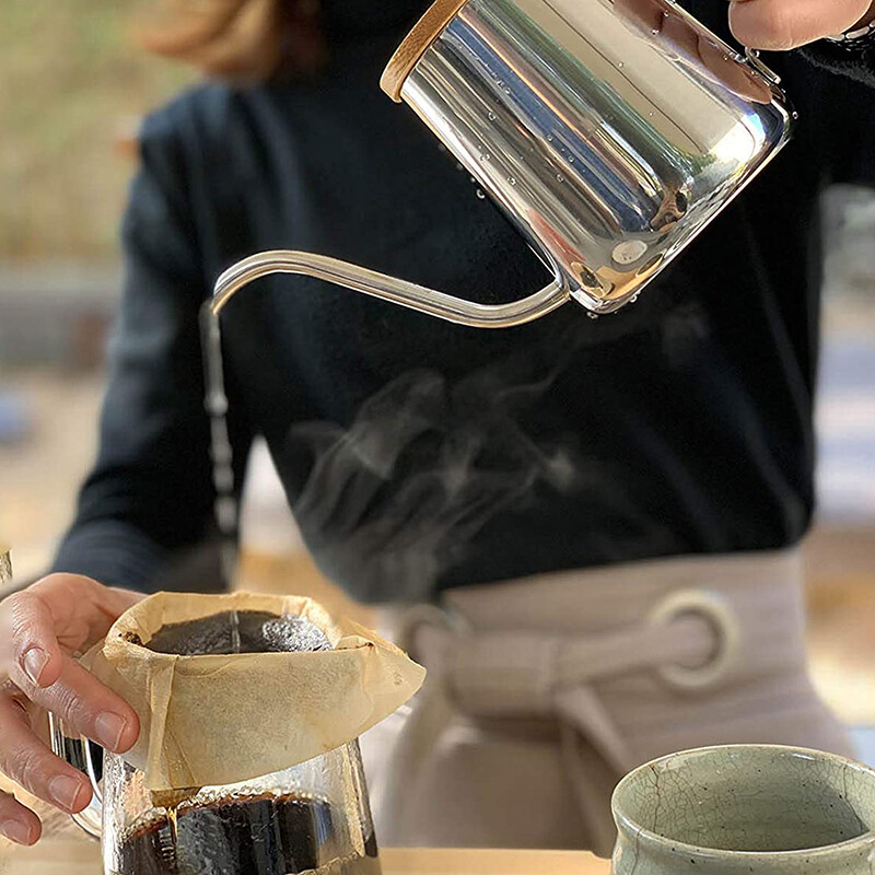 350 ml 600 ml tilguti veekeetja kohvi-teekann Mittenakkuva kattega toidukvaliteediga roostevabast terasest hanekelaga veekeetja Luik, kael, õhuke suu