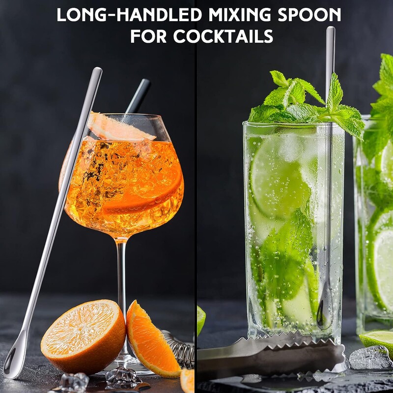 304 Roostevabast terasest pika varrega segamislusikas kohv tee jää lusikas baar lauanõud mood köögiriistad maitseained segamine magustoit