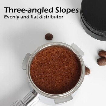 Coffee Distributor 3 Angled Slopes Espresso Inox Distribution Tools for 51mm 54mm 58mm Portafilter Coffee Accessories