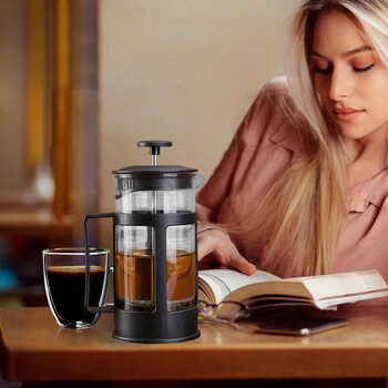 Γυάλινη κατσαρόλα French Press Γυάλινο Καφετιέρα Hand Punch Pot 350Ml/600Ml/800Ml/1000Ml Coffee Brewer with Filtration, Tea Maker