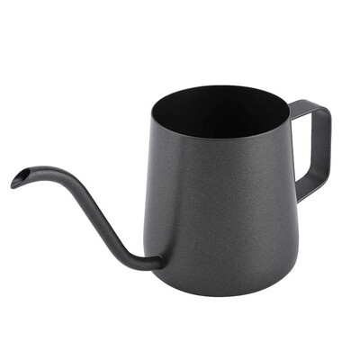 Kavos puodas gulbės kaklelis plonas burnos arbatos puodas nerūdijančio plieno siauras snapelis, lašinamas kavos virimo aparatas, kavos įrankis, lašinamas virdulys su dangteliu