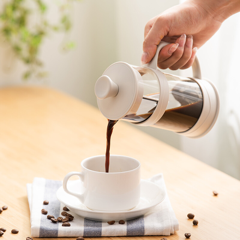 GIANXI plastikinis dangtelis prancūziško preso kavos puodukas nerūdijančio plieno stiklinis kavos virimo aparatas Daugiafunkcis rankinis puodo kavos aksesuaras