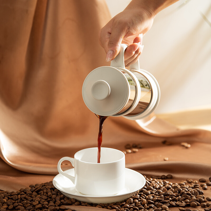 GIANXI plastikinis dangtelis prancūziško preso kavos puodukas nerūdijančio plieno stiklinis kavos virimo aparatas Daugiafunkcis rankinis puodo kavos aksesuaras