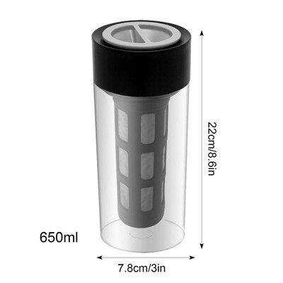 Jääkohvimasin Kaasaskantav külm kohvikeetja Kuumakindel eemaldatav borosilikaatklaasist külma keedukann kuuma tee jaoks Jäätee