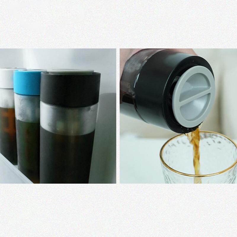 Jääkohvimasin Kaasaskantav külm kohvikeetja Kuumakindel eemaldatav borosilikaatklaasist külma keedukann kuuma tee jaoks Jäätee