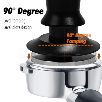 Coffee Tamper Double Spring 58mm Σταθερή πίεση 30lbs Loaded Espresso Tamper Ripple Base Coffee Accessories 51mm 53mm 54mm