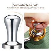 Coffee Tamper for DeLonghi Portafilter 51mm Μπολ Ζυθοποιίας από ανοξείδωτο ατσάλι Espresso Coffee Powder Press Hammer Δακτύλιος δοσομέτρησης από αλουμίνιο