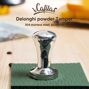 Coffee Tamper for DeLonghi Portafilter 51mm Μπολ Ζυθοποιίας από ανοξείδωτο ατσάλι Espresso Coffee Powder Press Hammer Δακτύλιος δοσομέτρησης από αλουμίνιο