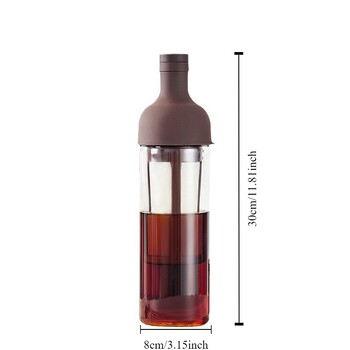 500ml Cold Brew Coffee Pot Υψηλό Βοροπυριτικό Γυαλί Οικιακό Μπουκάλι Cold Brew Βραστήρας τσαγιού Cold Brew για οικιακή χρήση Καφετιέρα