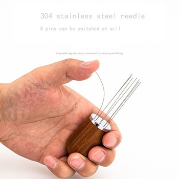 Coffee Tamper Needles Tools Αναδευτήρας σκόνης Espresso Διανομέας Leveler WDT Cafe Stirring Barista Accessories 8 Needles Stirrer