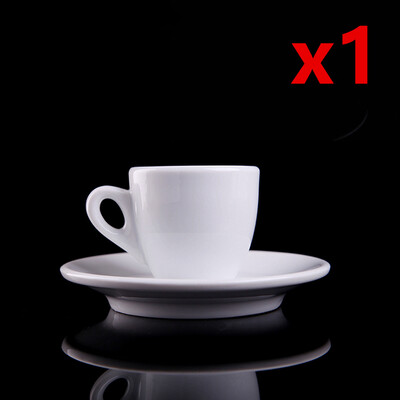 Nuova Point Classic Esp Espresso puodelio ir lėkštės rinkinys Profesionalus konkurencingo lygio storas kaulinis Kinijos kavos puodelių ir lėkščių rinkinys