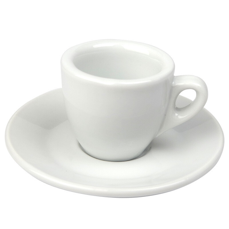 Nuova Point Classic Esppresso tassi ja taldriku komplekt Professionaalne võistlustase Thicken Bone China kohvikruusi ja taldriku komplekt