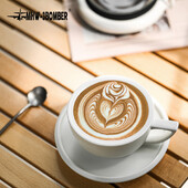 MHW-3BOMBER 280 ml keraminis kavos puodelis su lėkšte ir šaukštų rinkiniu Art Latte Espresso puodelis arbatai kapučino kavos namų virtuvės priedai