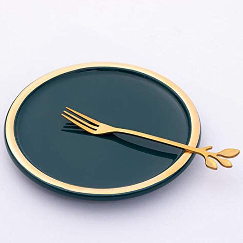 12 vnt Creative nerūdijančio plieno lapai šaukštas vaisių šakutė kavos šaukštas desertas ledų kaušelis virtuvės priedai stalo įrankių rinkinys