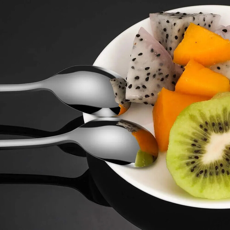 8/12 tükki jäätiselusikas roostevabast terasest jäätee lusikad kokteili segamiseks segamiseks tee kohv piimakokteil külm jook