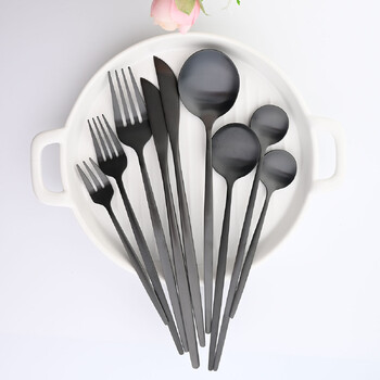 6 τμχ Tea Coffee Stir Mini Spoons Μικρά ματ κουτάλια από ανοξείδωτο ατσάλι Αξεσουάρ κουζίνας Μαύρο ροζ χρυσό σετ κουταλιών τσαγιού χονδρική