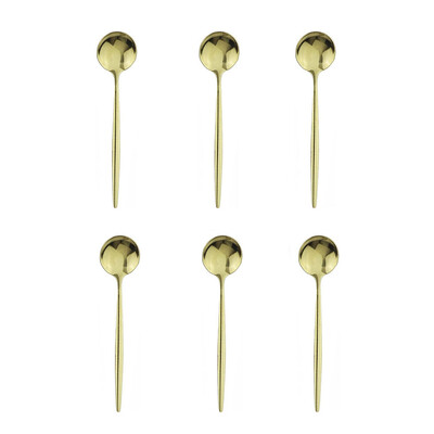 6 tk teelusikas must poleeritud segamine kohvilusikas magustoit jäätis lusikad roostevabast terasest sööginõud köögitarvikud