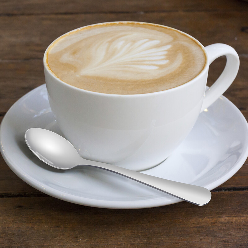 12 kavos stalo įrankių rinkinys nerūdijančio plieno druskos cukraus šaukštelis šaukštas arbatos desertas pagardų šaukštas valgomasis stalo įrankis namų restoranui