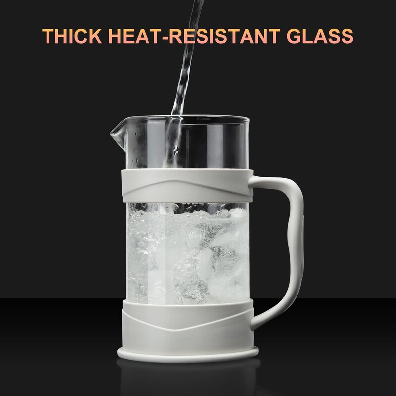 French Press kohvi-/teekeetja, Camping Mini kohvi-/teepress 304 roostevabast terasest filtrist ja kuumakindlast klaasist kohvimasin