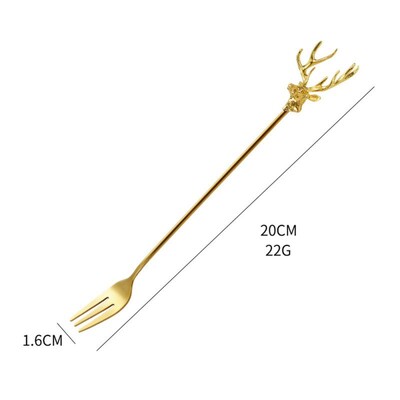 Kohv Piim Tee Põdra kohvilusikas Kaasaskantav jäälusikas Majapidamine 2023 Põdralusikas Pika varrega Kuldlusikas Köögi rippuvad vidinad