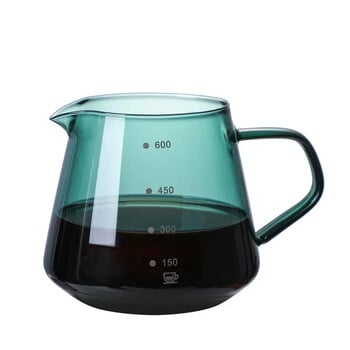 Carafe Drip Coffee Pot 300ml 500ml V Funnel Glass Cup Range Server Kettle Brewery Barista Percolator Coffee Maker