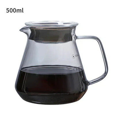 Grafinas lašinamas kavos puodas 300 ml 500 ml V piltuvėlis stiklinių puodelių diapazonas serveris virdulys alaus darykla Barista perkoliatorius kavos virimo aparatas