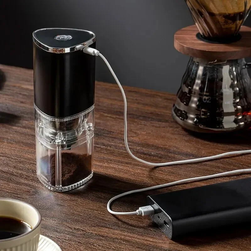 Rasnita de cafea electrica portabila TIP C Incarcare USB Miez de macinare ceramica pentru casa boabe de cafea Pulverizator