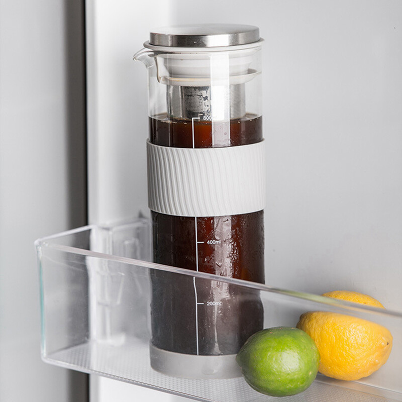 Aparat de cafea cu gheață Cold Brew Aparat de cafea cu gheață etanș pentru frigider Filtru de cafea Urcior cu capac ermetic