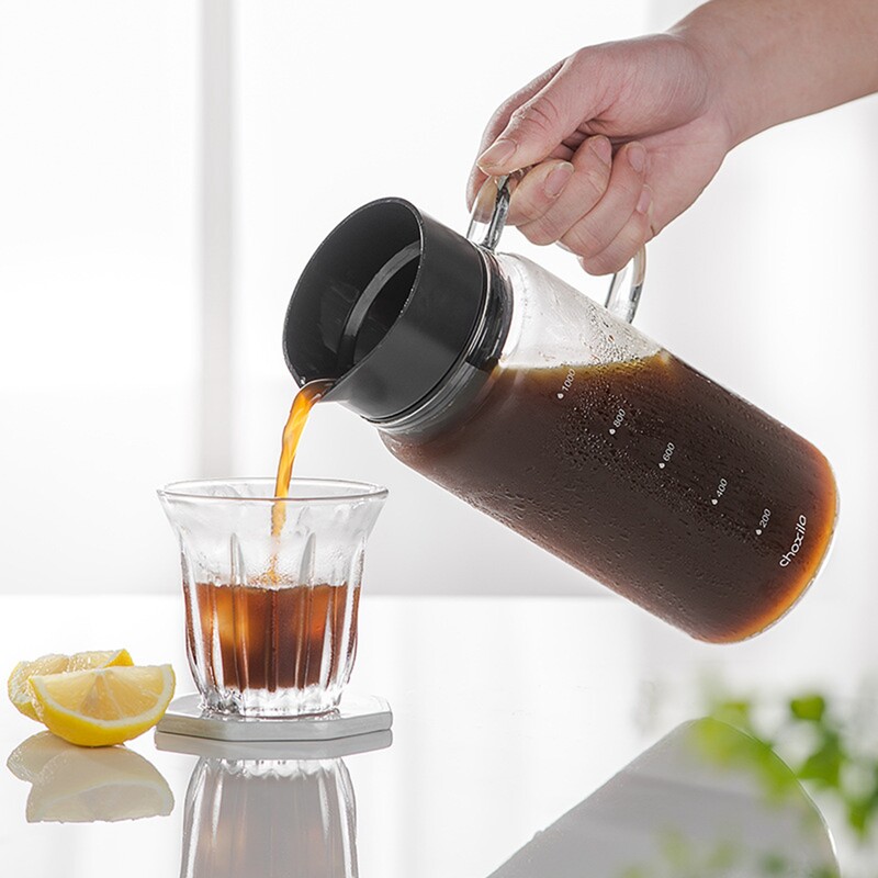 Aparat de cafea cu gheață Cold Brew Aparat de cafea cu gheață etanș pentru frigider Filtru de cafea Urcior cu capac ermetic