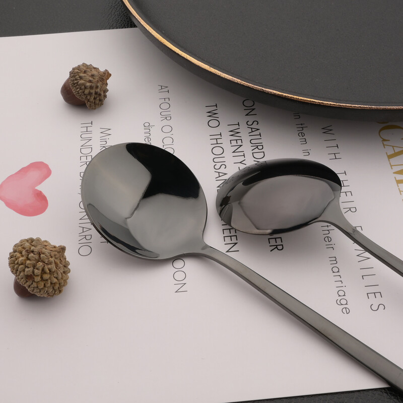 6 vnt arbatos kavos maišyklės mini šaukšteliai maži veidrodžiai nerūdijančio plieno šaukštai virtuvės reikmenys juodojo rožinio aukso arbatinio šaukštelio rinkinys didmeninė prekyba