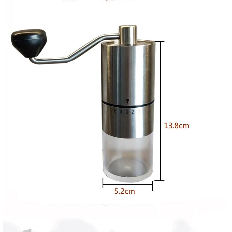 Rankinis kavos malūnėlis Nešiojami kavos pupelių malūnėliai Nerūdijančio plieno Lengvas rankų darbo malūnėlis Virtuvės priedų įrankis