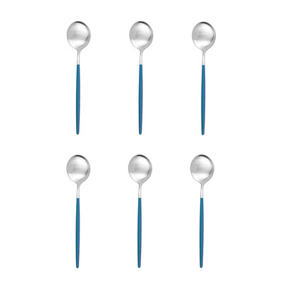 6 vnt Maži matiniai šaukšteliai arbatos maišyklės mini šaukštai nerūdijančio plieno šaukštai virtuvės reikmenys juodo rožinio aukso šaukštelių rinkinys 13cm