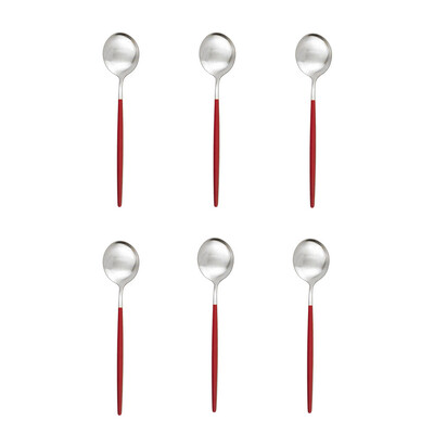 6 vnt Maži matiniai šaukšteliai arbatos maišyklės mini šaukštai nerūdijančio plieno šaukštai virtuvės reikmenys juodo rožinio aukso šaukštelių rinkinys 13cm