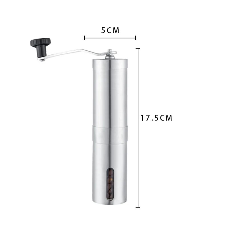 Nerūdijantis namų nešiojamas rankinis kavos malūnėlis Rankinis kavos malūnėlis su keraminėmis šerdelėmis Reguliuojami nustatymai Nešiojami rankiniai švaistiklio įrankiai