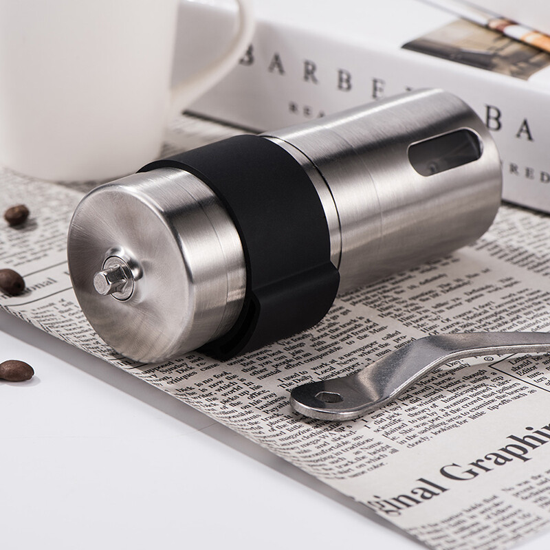 Sidabrinė mini nerūdijančio plieno rankinė kavos malūnėlis rankinis rankų darbo kavos pupelių malūnėlis malūnėlis virtuvės įrankių malūnėlis