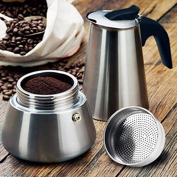 Καφετιέρες Moka Pot Coffee Espresso Geyser Καφετιέρες από ανοξείδωτο χάλυβα Καφετιέρες Σόμπα Συσκευές καφέ Φίλτρα Mocha Percolator