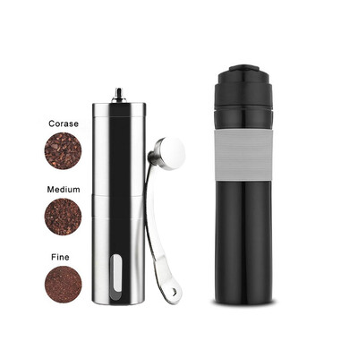 Recafimil 350ml French Press nešiojamasis kavos spaudimo aparatas Tarvel su kavos stūmokliu, filtro puodelio puodo malūnėlis