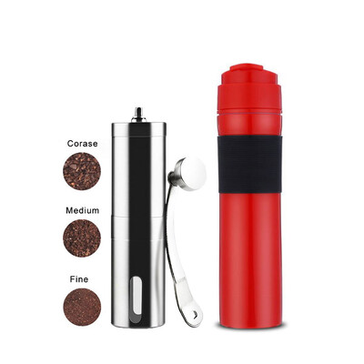 Recafimil 350ml French Press nešiojamasis kavos spaudimo aparatas Tarvel su kavos stūmokliu, filtro puodelio puodo malūnėlis