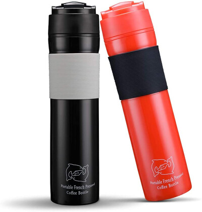 Recafimil 350ml French Press nešiojamasis kavos spaudimo aparatas Tarvel su kavos stūmokliu, filtro puodelio puodo malūnėlis