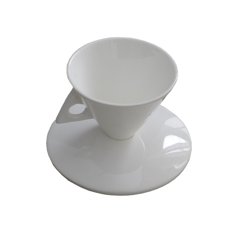 INS Light Luxury Bone China koonuse tüüpi ESPRESSO SHOT Cup keraamiline püramiid Väike must kohvikruusi ja alustassi komplektid Demitasse teetass
