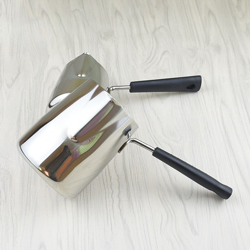 Ilgos rankenos turkiškos kavos puodas su pylimo snapeliu nerūdijančio plieno pieno sviesto šildytuvo viryklė Šokolado lydymo indas