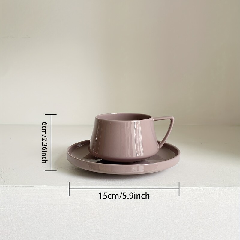 1 set 320 ml set de ceai de cafea din ceramica si farfurii Set de vase pentru toate anotimpurile Set de cani de ceai de dupa-amiaza pentru vase de bautura la biroul de casa