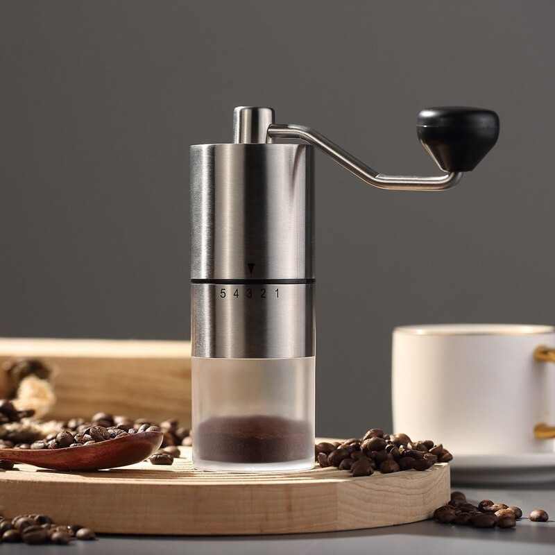 Rasnita manuala de cafea din otel inoxidabil Rasnita portabila ceramica conica pentru condimente Maner ergonomic care economiseste munca