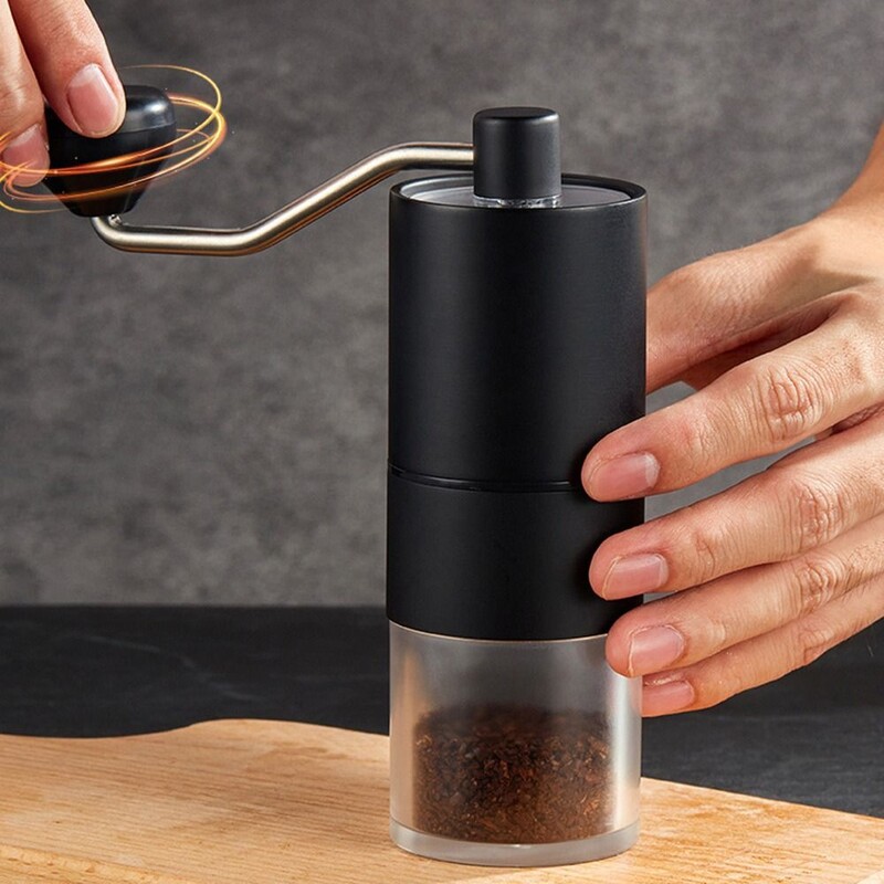 Rasnita manuala de cafea din otel inoxidabil Rasnita portabila ceramica conica pentru condimente Maner ergonomic care economiseste munca