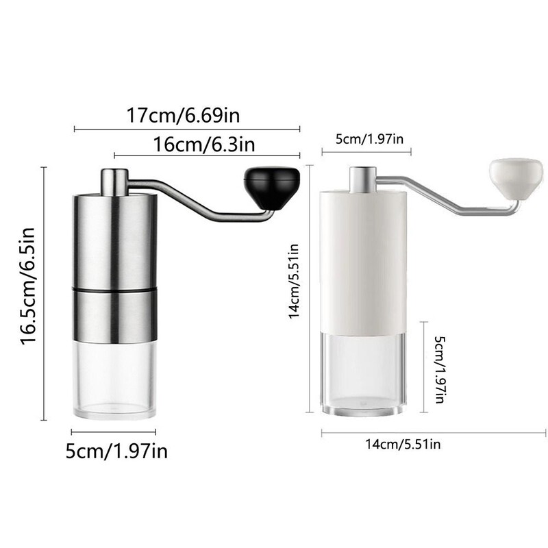 Rasnita manuala de cafea din otel inoxidabil Rasnita portabila ceramica conica pentru condimente Maner ergonomic care economiseste munca