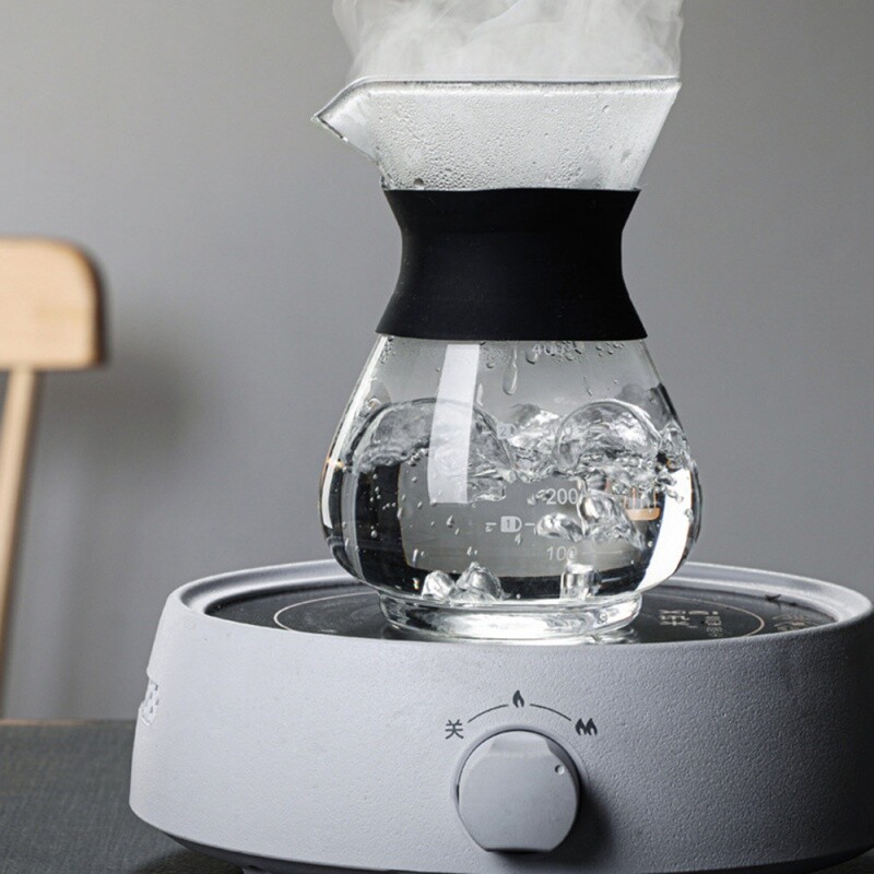 Daugkartinio naudojimo stiklinis kavos puodas su nerūdijančio plieno filtru, lašinamas 200 ml 400 ml kavos puodo lašintuvas Barista užpilamas ant kavos aparato