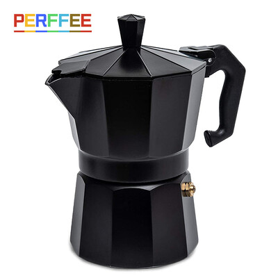 Καφετιέρα Moka Pot Αλουμινένιο Μαγειρείο Εσπρέσο Κλασικό Ιταλικό Κουβανέζικο Διαχυτήρα Καπουτσίνο Ασημί Μαύρο Κόκκινο